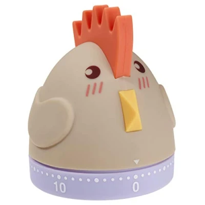 Bild av TFA Dostmann HAHN köksklocka, 38 1040, mekanisk timer, äggklocka, rolig, plast, L 62 x B 60 H 73 mm