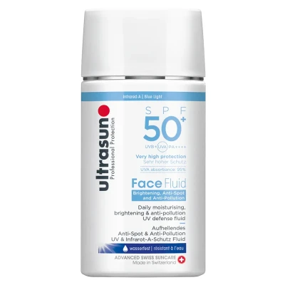 Bild av Ultrasun FACE Fluid Brightening &amp; Antipollution SPF50+ Solskydd, Storlek: 40 ml,