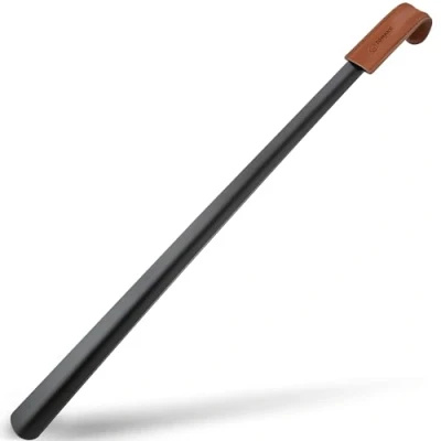 Bild av ZOMAKE skohorn metall extra lång, 72 cm stor stabil av metall, skolbricka rostfritt stål lång mycket hållbar med ergonomisk form för äldre män kvinnor och barn