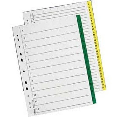 Bild av Esselte Servo Register, A4, Mylarförstärkta Flikar, 131, Vit/Gul, 69874