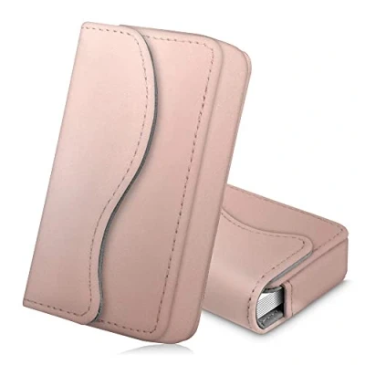Bild av Fintie Visitkortsfodral, kortfodral, premium konstläder handgjort checkkortsfodral med magnetlås för kvinnor och män,, Roséguld, 10*6*2 cm, Modern