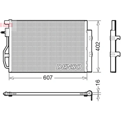 Bild av DENSO DCN15008 Condenseur De Clim avec déshydrateur R 134a CHEVROLET: Aveo 5 portes, Berline, OPEL: Mokka / X
