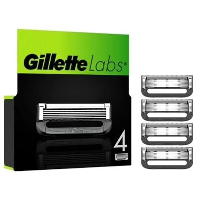 Bild av Gillette Labs Razor Blades Men, Pack of 4 Blade Refills, Compatible with GilletteLabs Exfoliating Bar and Heated