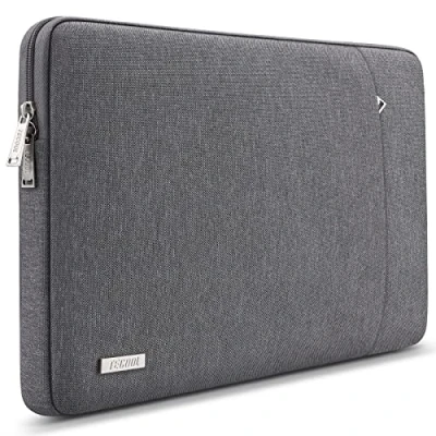 Bild av TECOOL 13 tums laptopfodral för Macbook Air M2, M1, 20222018, Pro 20222016, 1313,6 skyddsfodral Macbook, vattentätt fodral med ficka (mörkgrå)