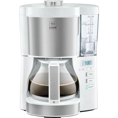 Bild av Melitta Look Timer filterkaffebryggare timerfunktion droppstopp 10 koppar vit (102507)