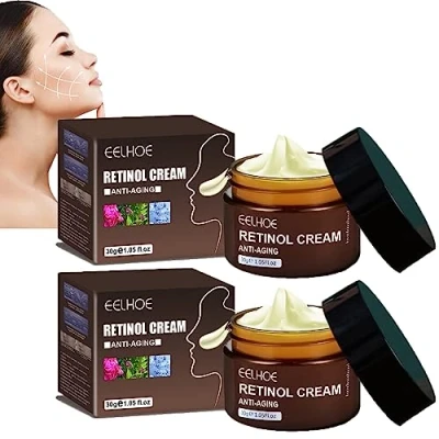 Bild av 2 Pcs Retinol Anti Aging Wrinkle Removal Skin Firming Cream, &amp; Revitalizing Vibrant Glamour Cream Aging, Reduces Wrinkles and Fine Lines
