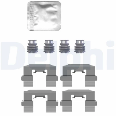 Bild av DELPHI LX0731 Kit d&#039;accessoires, plaquette de frein à disque FORD: FIESTA 6, HYUNDAI: i20 II 3/5 portes