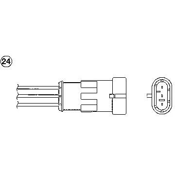 Bild av NGK 91454 Sonde lambda 3 RENAULT: CLIO 2, Kangoo I, I Express