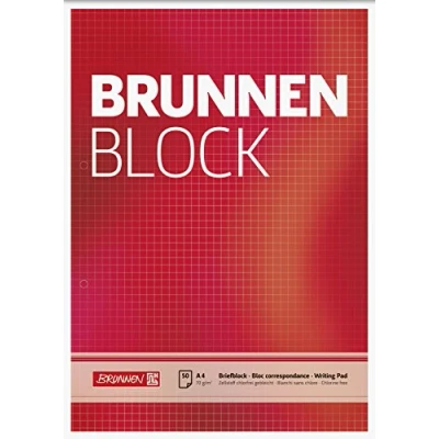 Bild av Brunnen brevblock/skrivblock/fontänblocket (A4, rutig, 50 ark, 70 g/m², perforerade 2)