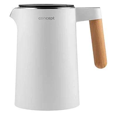 Bild av CONCEPT Husmaskiner hushållsapparater RK3300 rostfritt stål vattenkokare 1,5 L SALT &amp; PEPPER, vit