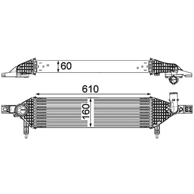 Bild av MAHLE ORIGINAL CI 320 000P Intercooler NISSAN: Qashqai / Qashqai+2 I