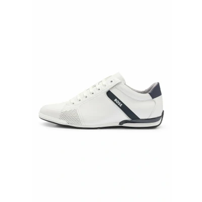 Bild av BOSS SATURN_LOWP_LUX4 A_N Sportiga snörskor white, Storlek: 47, White Skinn