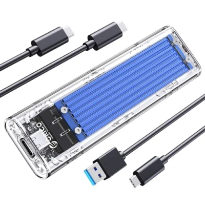 Bild av ORICO M2 NVME SSD hölje, PCIe till USB C adapter, 3.1 Gen2 (10Gbit / s) Extern hårddiskhölje för M Key i alla storlekar M.2 intelligent sömnfunktion(blå)