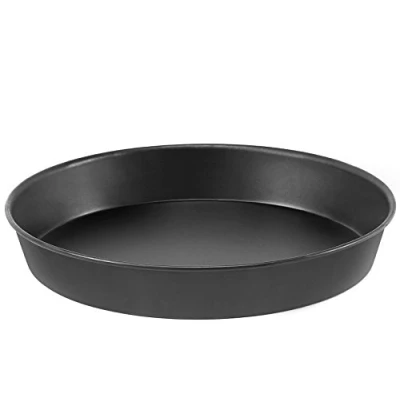 Bild av Pentole Agnelli Kakform cylindrisk för pizza, hög, gjord av plåt blå, svart 50 cm