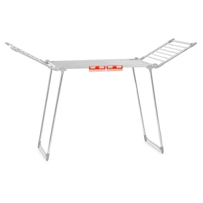 Bild av Massido Tvättställ rostfritt utomhus utdragbar platsbesparande tvätttorktumlare torktumlare ställning stabil med halkfria fötter torkyta 19 m Debora 174 x 61 108 cm