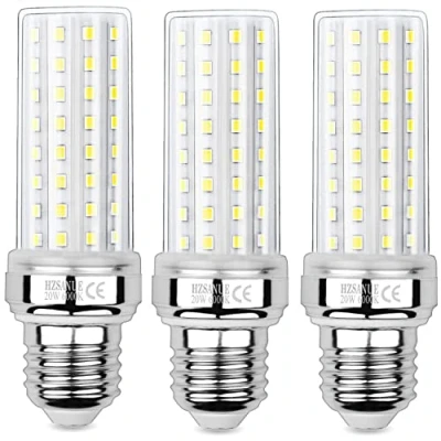 Bild av HZSANUE E27 LED Majs Glödlampor 20W, 6000K Dagsljus Vit, 2200LM, Edison Skruv Glödlampor, 150W Motsvarande Glödande, 3 pack
