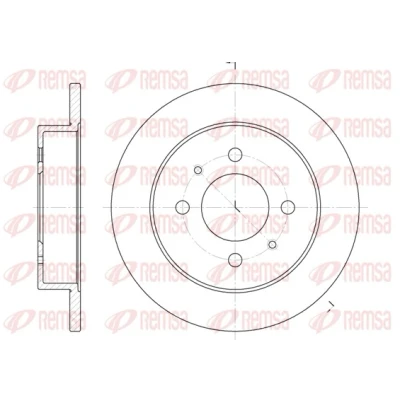 Bild av REMSA 6765.00 Disque de frein Essieu arrière 235,2, 235,2 10 4 plein MITSUBISHI: Carisma 5 portes, COLT 4, Berline