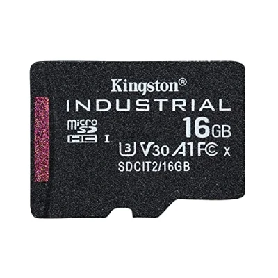 Bild av Kingston Industrial microSD 16 GB microSDHC C10 A1 pSLC kort + SD adapter SDCIT2/16