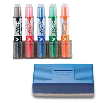 Bild av Pilot Pen 5080KIT Whiteboardmarkör V Board Master Begreen, set om 5, tjocklek: 2,3 mm, svart/röd/blå/grön/orange
