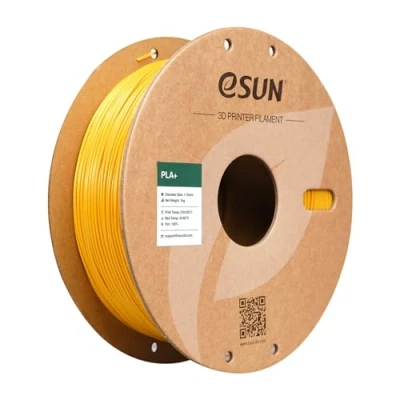 Bild av eSUN PLA+ Filament 1.75mm, Förbättrad Seghet PLA Plus 3D skrivarfilament, Dimensionell Noggrannhet +/ 0.03mm, 1KG Spole (2.2 LBS) tryckmaterial för skrivare, Gul