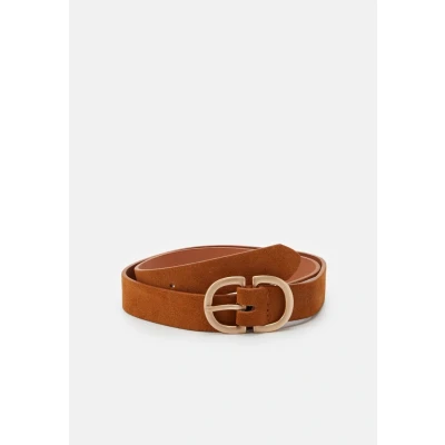 Bild av Pieces Pcjuva Jbelt Skärp cognac/goldcoloured, Storlek: 90, Cognac/gold coloured