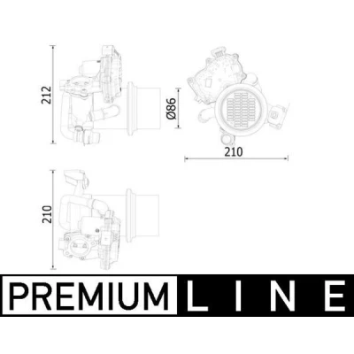 Bild av MAHLE ORIGINAL CE 20 000P Refroidisseur EGR avec vanne