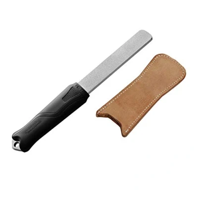 Bild av SHARPAL 127N dubbelkorn (grov 325/extra fin 1200) diamantslipsten med läderremsa, verktygsslipfil för kniv, yxa, klippmaskin, trädgårdssax, mejslar