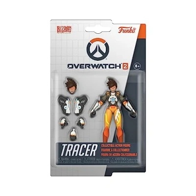 Bild av Funko Action Figure: OW 2 Tracer 3,75 tum Overwatch samlarobjekt presentidé officiella varor för pojkar, flickor, barn och vuxna videospel fans
