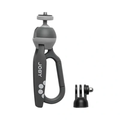 Bild av JOBY HandyPod Clip Action ministativ med karbinhake för actionkamera, kompatibel GoPro Range, HERO12, Insta360, kompakt kamera SONY ZV 1 II (JB01838 BWW)