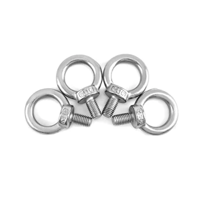 Bild av QWORK® 4 stycken M10 ringskruv 200 kg 304 rostfritt stål ögleskruvar för fastsättning och upphängning