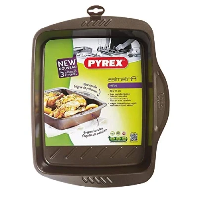 Bild av Pyrex 8010732 asimetria ugnsform, rektangulär stål choklad 35,31 x 28,74 5,96 cm