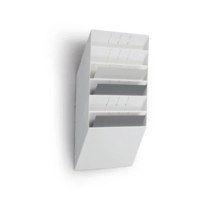 Bild av Durable 1709785010 broschyrställ vägg Flexiboxx 6, A4 liggande, 1 set, vit