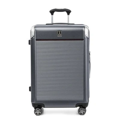 Bild av Travelpro Platinum Elite hårt fodral med vridbara hjul, TSA lås, skal, polykarbonatfodral, Vintage grå, Checked Medium 25 Inch, Hardside Expandable Spinner Wheel Bagage Lock