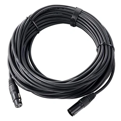 Bild av Pronomic XFXM 20 mikrofonkabel (20 m längd, XLR hona 3 polig &gt; hane pol, handlödd kontakt, syra och oljeresistent, spänntänger dragavlastning) svart