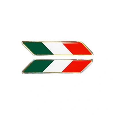 Bild av 4R Quattroerre.it 32107 3D klistermärke lutande italiensk flagga HQ, 2 st, 16 x 80 mm