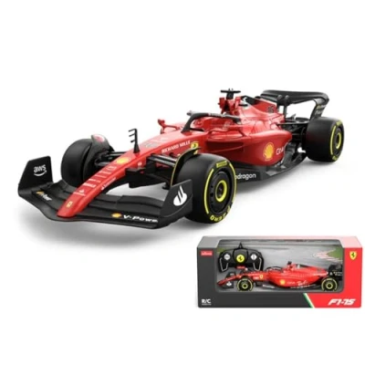 Bild av Ferrari F1 75 RC bil (1:18 skala) 2022 Formel 1 fjärrstyrd Förare Charles LeClerc + Carlos Sainz Kör för att överleva