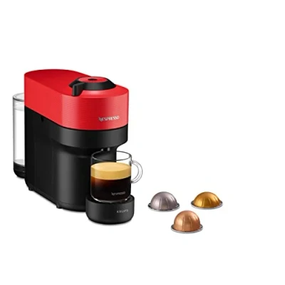 Bild av Nespresso Krups Vertuo POP Kaffemaskin röd kapsel kaffebryggare YY4888FD