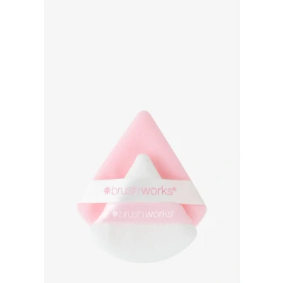 Bild av Brushworks Triangular Powder PUFF DUO Sminktillbehör, Storlek: One Size, Pink