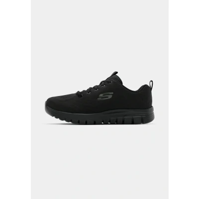 Bild av Skechers Wide Fit Graceful Sneakers, Storlek: 38, Black Textil