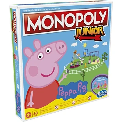 Bild av Monopol Junior: Peppa Pig Edition, brädspel för 2 4 spelare, inomhusspel barn från 5 år