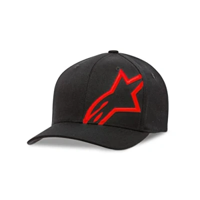 Bild av Alpinestars Svart Flexfit Keps Corp 2 Curved Brim Black/Red @ Hatstore