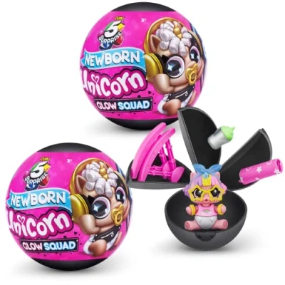 Bild av 5 Överraskning Enhörning Trupp Serie 6 Nyfödd Glow Squad Mysterium Samlarobjekt Kapsel (2 pack)