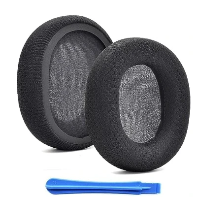 Bild av Hörlurar öronkuddar velour tyg skum kuddar kompatibla med SteelSeries Arctis 3 5 7 9 9X PRO headset spelhörlurar ersättningsöronkåpor