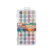 Bild av Nassau Metallic aquarel set 36 pc in transparent palette