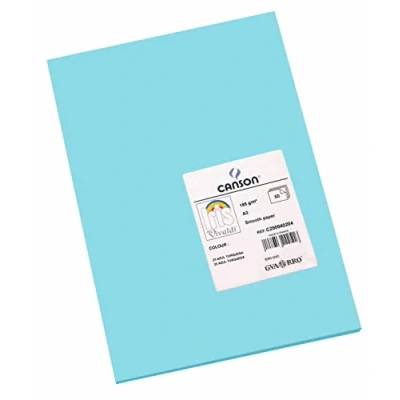 Bild av Canson Iris Vivaldi A3 185 gsm slät färg papper turkos blå (paket med 50 ark)