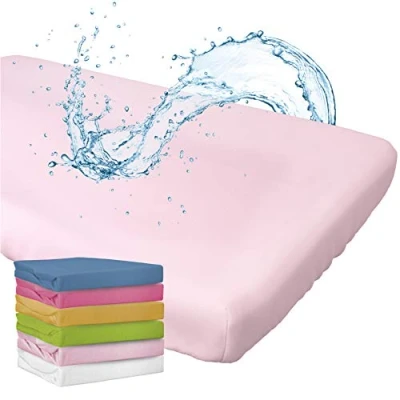 Bild av WhizProducts Resårlakan med integrerat madrasskydd för babysäng (rosa, 70 x 140 cm (1 pack))