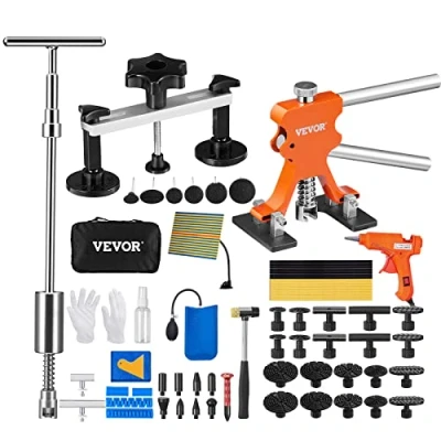 Bild av VEVOR 69 PCS Dent Repair Kit, Auto Car Body Paintless Removal Tool Golden Lifter, Bridge Puller, Slide Hammer Kit för bilkropp, tvättmaskin, kylskåp