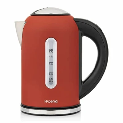 Bild av Petite bouilloire électrique, 2200 W, capacité 1,7 L, base 360, température jusqu&#039;à 100 en temps record. BOE54 H.Koenig, Rouge / Noir