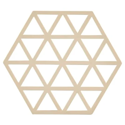 Bild av Zone Denmark Triangles grytunderlägg/grytunderlägg, silikon, 16 x 14 cm, björkfärgad