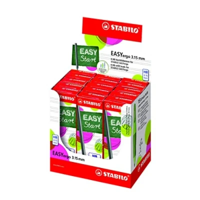 Bild av STABILO Påfyllning EASYergo 3,15 påfyllningspatroner 15 x 6 pack i display hårdhet HB